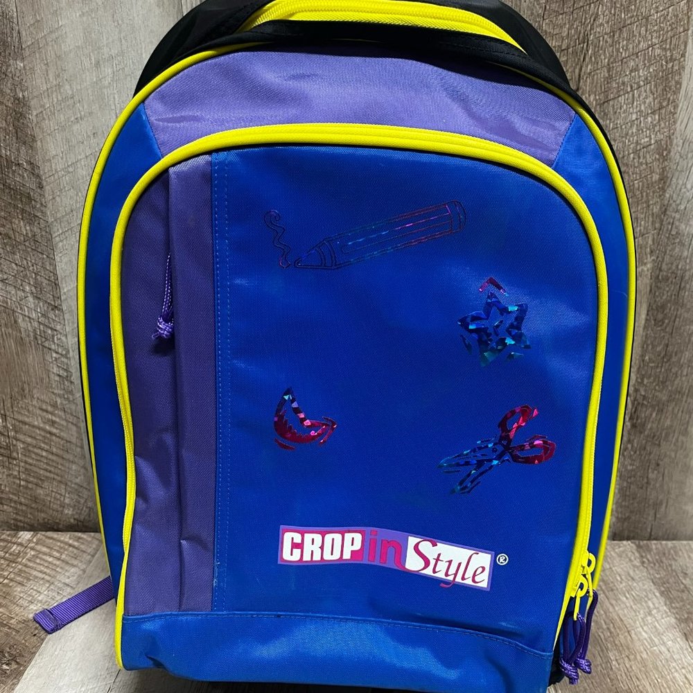 Crop in Style, Rolling Backpack Suitcase, Retractable Handle